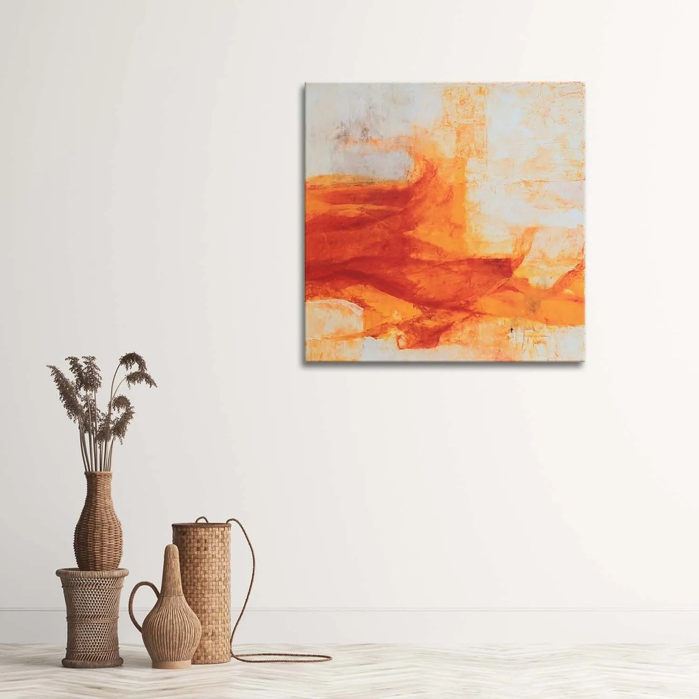 Gario Vászonkép Narancssárga akvarell minta Méret: 40 x 40 cm