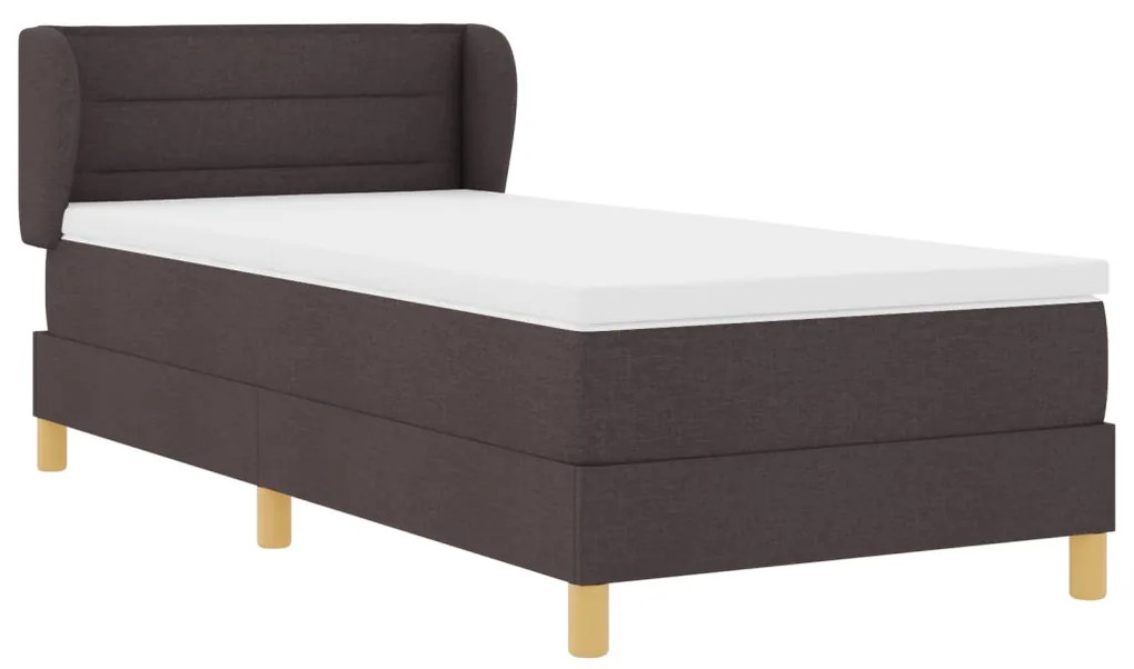 Boxspring Ágy Matracokkal Sötétbarna 100x200 cm Szövet