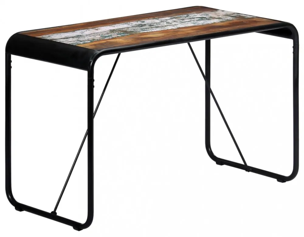 tömör újrahasznosított fa étkezőasztal 118 x 60 x 76 cm