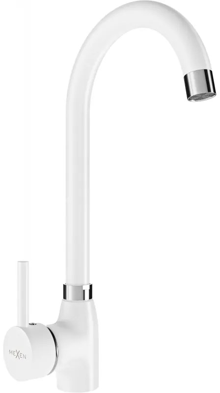 Mexen TELMA - Magas csap / mosogató, Fehér, 670200-20