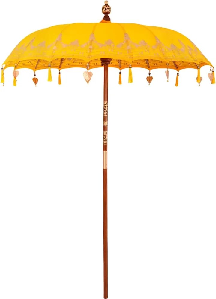 vidaXL Balinéz Napernyő Sárga 185 x 185 x 260 cm Pamut