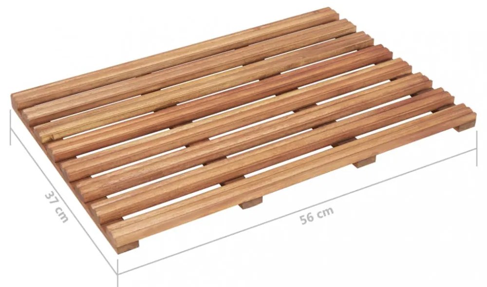 2 db tömör akácfa fürdőszőnyeg 56 x 37 cm