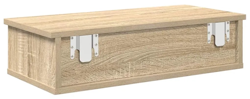 Falipolc fiókokkal sonoma tölgy 60x25x15 cm műszaki fa