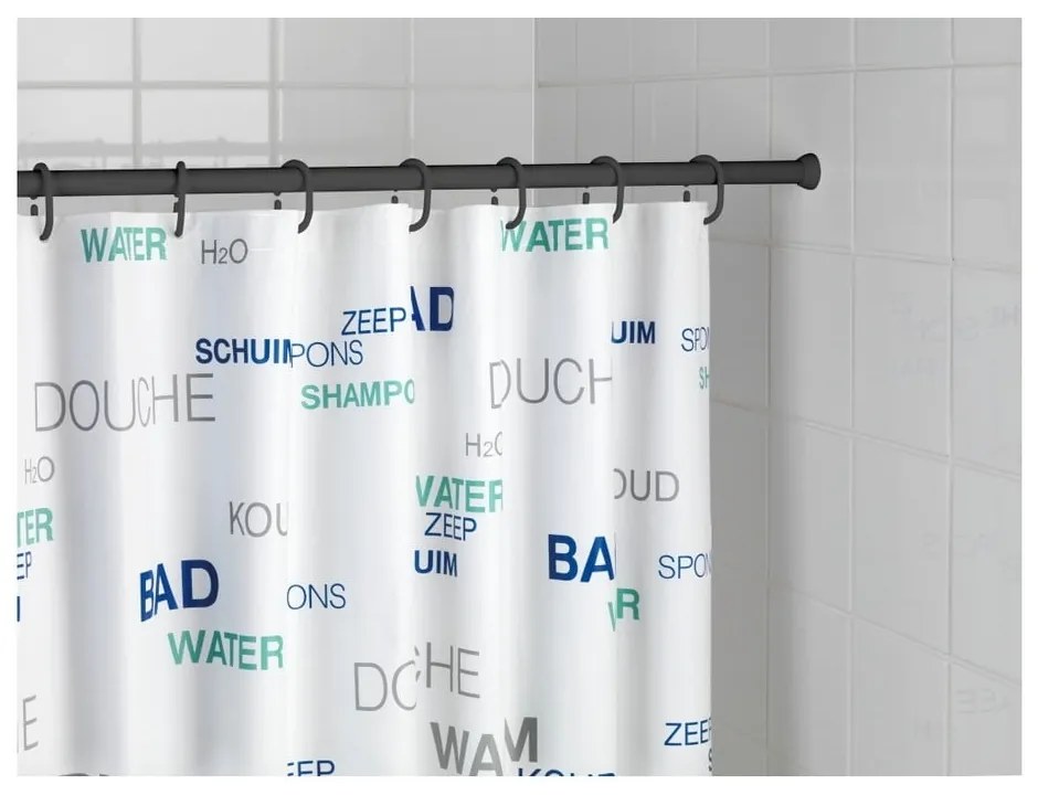 Shower Curtain Rod fekete teleszkópos zuhanyfüggöny tartó - Wenko