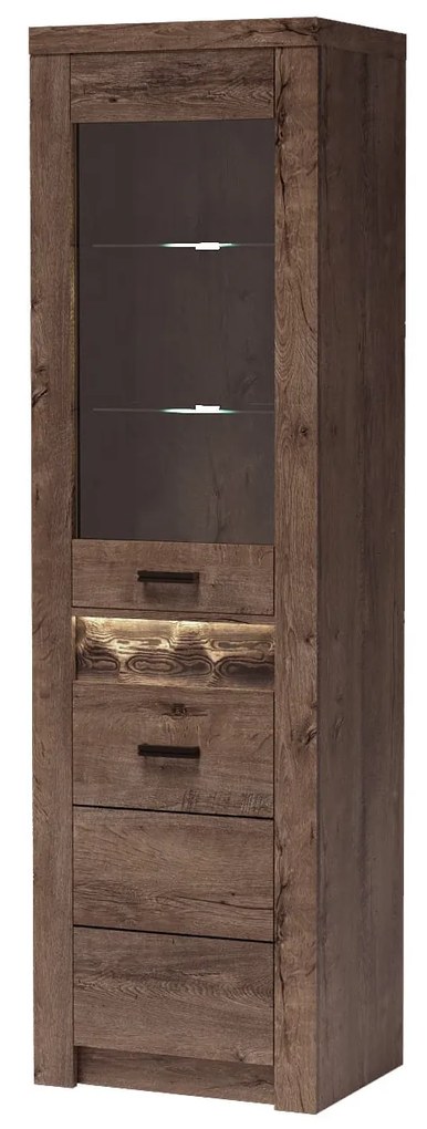 Vitrin Indie 04 (LED világítással) (sötét kőris). 1057761