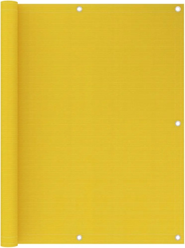 vidaXL sárga HDPE erkélytakaró 120 x 400 cm