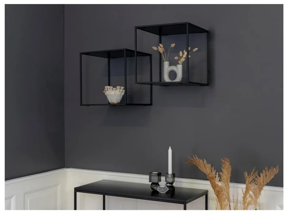 Fekete fali polc Vita – House Nordic