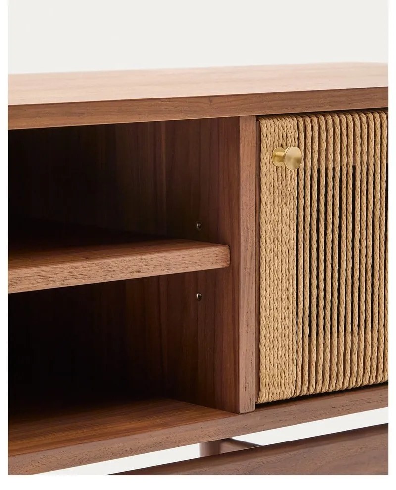 Barna TV-állvány diófa dekorral 200x50 cm Elan – Kave Home