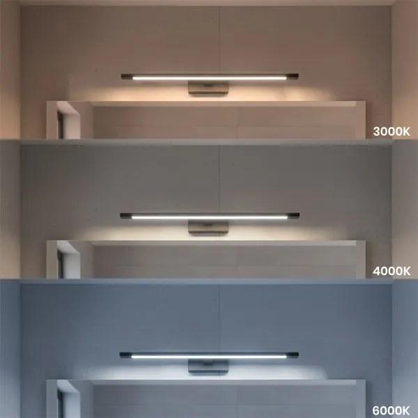 Fürdőszobai LED tükörvilágítás KLIMT LED/12W/230V 3000/4000/6000K 60 cm IP44 fekete