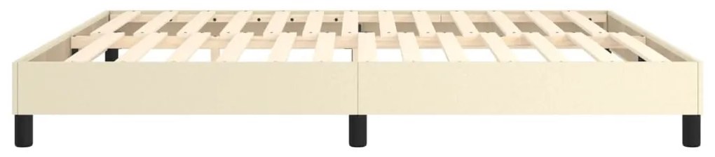krémszínű műbőr rugós ágykeret 180x200 cm