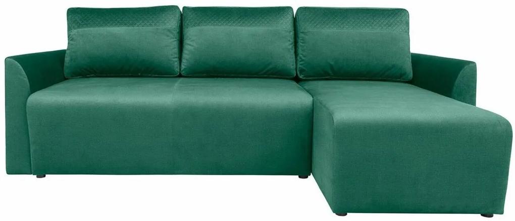 ARBON Sarok kanapé zöld