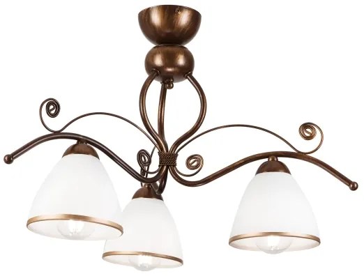 Felületre szerelhető csillár  RETRO 3xE27/60W/230V bronz patina