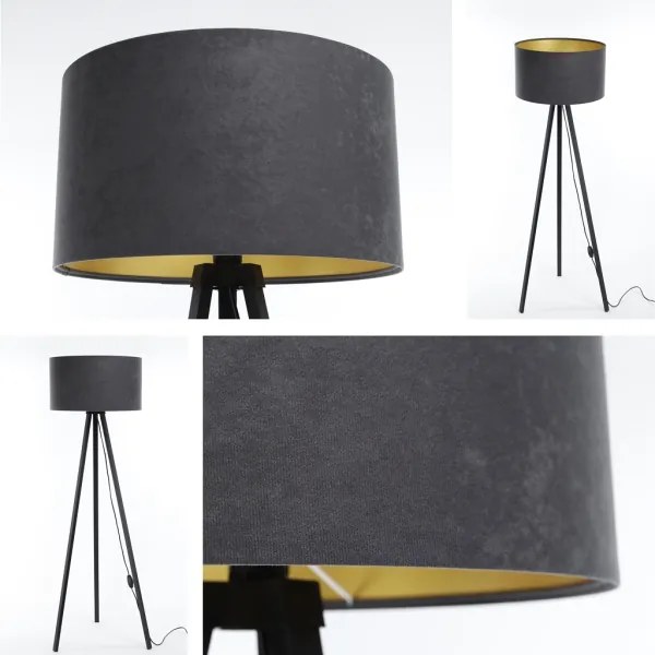 Állólámpa STANDART 1xE27/60W/230V szürke/wenge