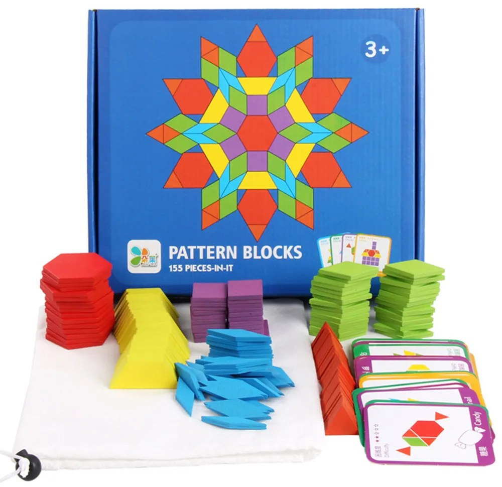 Tangram kreatív formakirakó fajáték 155 db