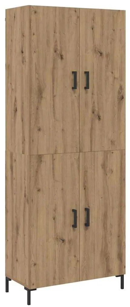 vidaXL Magasfiú kézműves tölgy 69,5 x 34 x 180 cm Faanyag