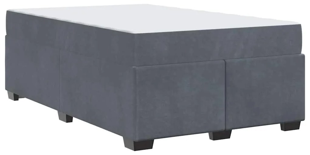 Ágykeret matraccal matracmal Sötétszürke 120 x 200 cm Bársony