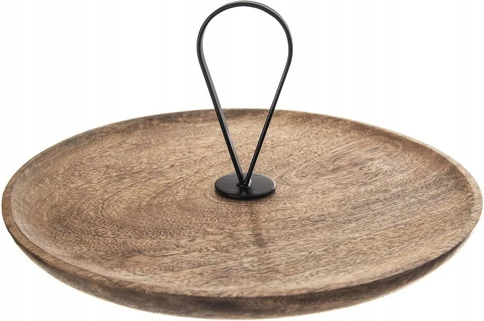 Fából Készült Tortatálca Késen, Gyümölcs Torta Tálaló Kerek