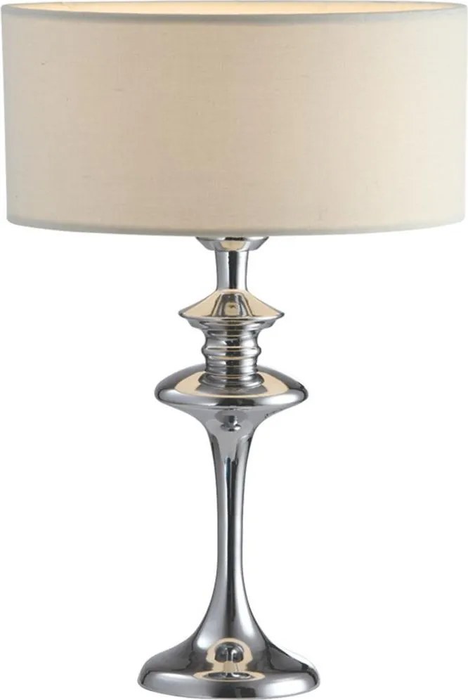 Cosmolight glamour klasszikus asztali lámpa abu dhabi fehér króm cost01413ch-wh