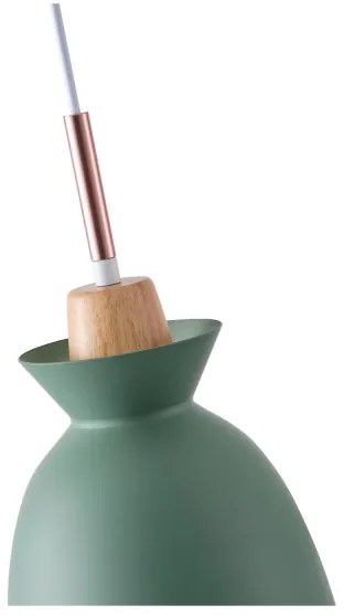 Csillár zsinóron 1xE27/15W/230V zöld átm. 19,5 cm