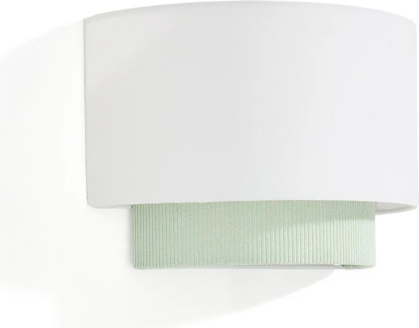 Fehér-türkiz gyerek lámpa textil búrával Bianella – Kave Home