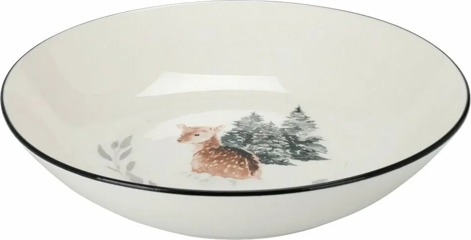 Winter Fawn porcelán mélytányér, 20 x 4,5 cm