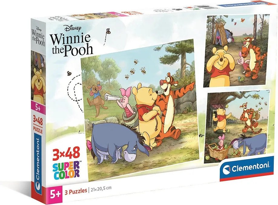Disney Micimackó Honey Tree 3x48 db-os puzzle Clementoni