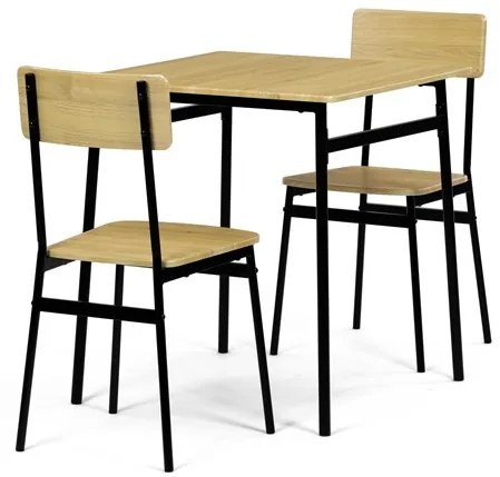 Étkezőszett 2 székkel, 70×70×76 cm, Vad Tölgy. AUT-O2121 OAK