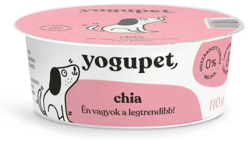 Yogupet Laktózmentes Joghurt Kutyáknak - Chia maggal 110g