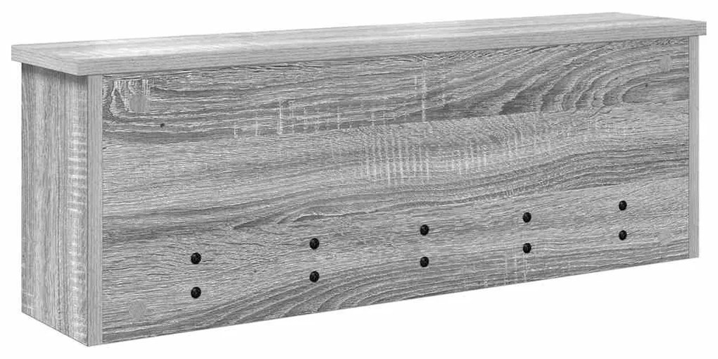 Fali Kabáthorog polcokkal Szürke sonoma 75 x 16 x 26 cm Faanyag