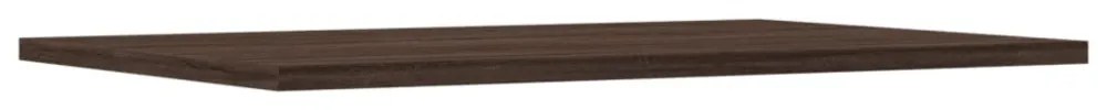 4 db barna tölgy színű szerelt fa fali polc 60 x 40 x 1,5 cm