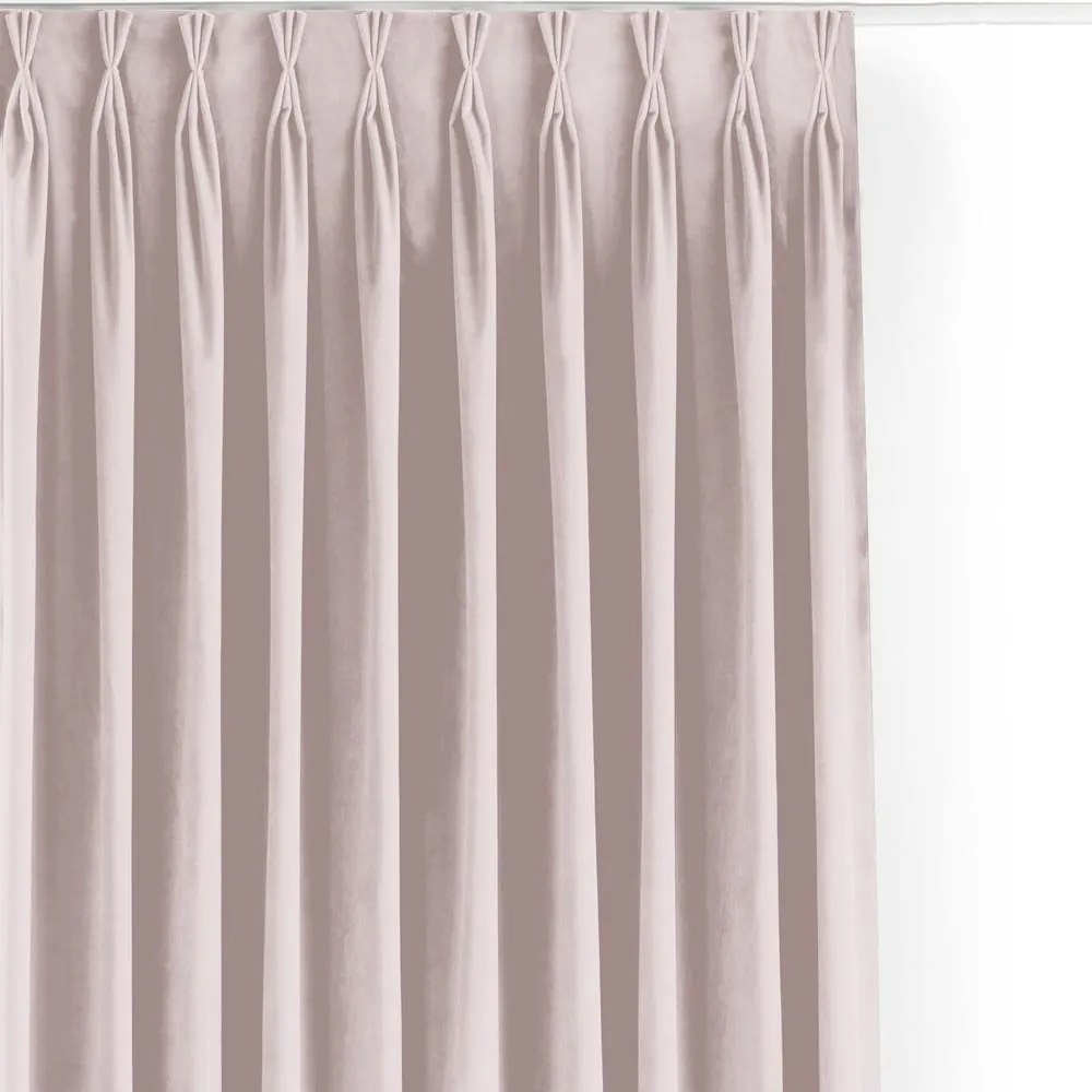 Világos rózsaszín bársony dimout (részleges sötétítő) függöny 200x250 cm Velto – Filumi