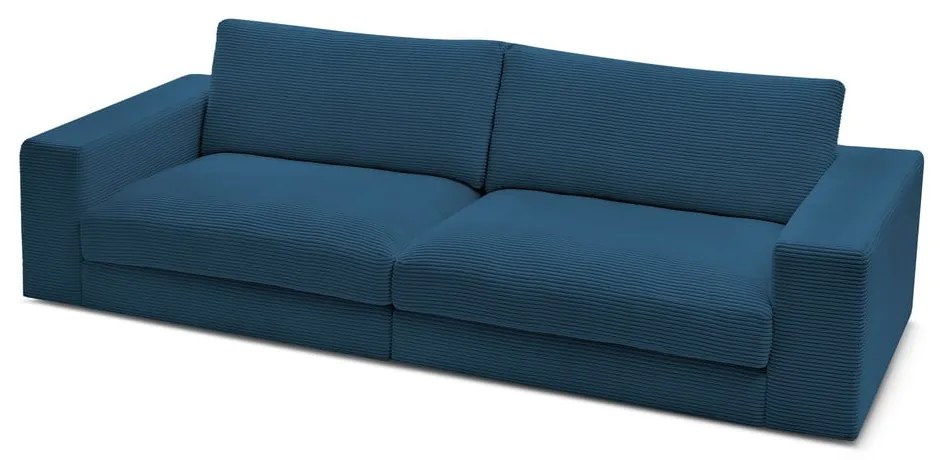 Sötétkék kordbársony kanapé 274 cm Leonard – Bobochic Paris