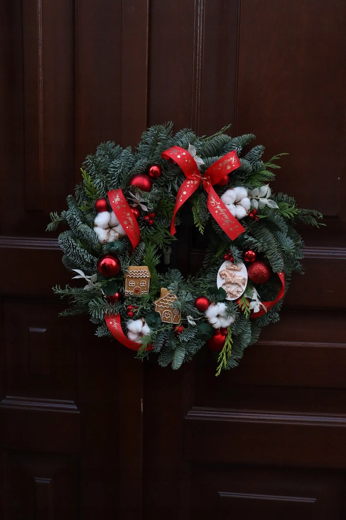 Karácsonyi Koszorú Nemes Jelenfából, koszorú 50 cm, Karácsony