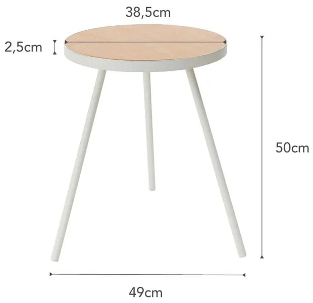 Kerek tárolóasztal 48x49 cm Tower – YAMAZAKI