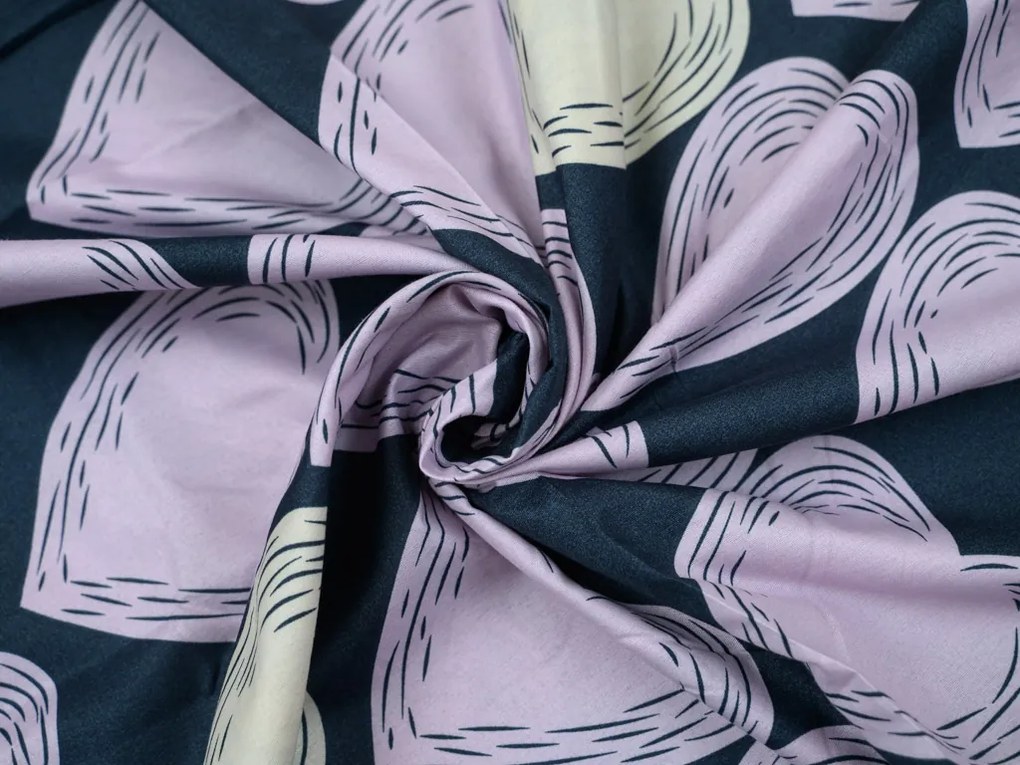 Mikroszálas ágyneműhuzat VIOLET HEARTS világos lila Ágyneműhuzat mérete: 2 db 70 x 80 cm | 160 x 200 cm