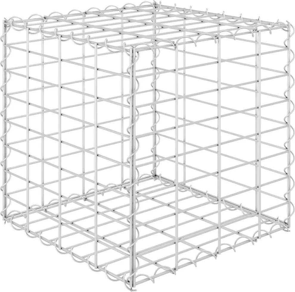 vidaXL kocka alakú acélhuzal gabion magaságyás 40 x 40 x 40 cm