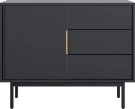 VIVA KOMODA VI03 1D3S 104 CZARNY/N.CZARNE/U.ZŁOTE