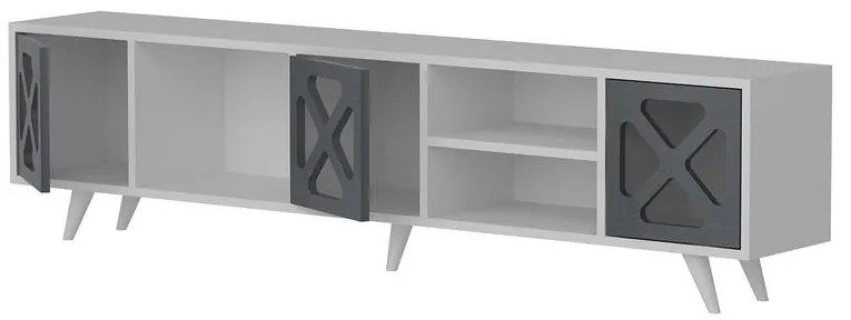 TV szekrény Sinef - White , Anthracite