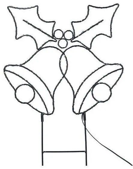 Solight 1V289 - LED kültéri karácsonyi dekoráció 100xLED/3xAA IP44 meleg fehér csengők