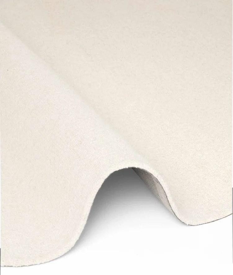 Krémszínű kézi szövésű gyapjú kerek szőnyeg ø 160 cm Puristic Knots – Elle Decoration