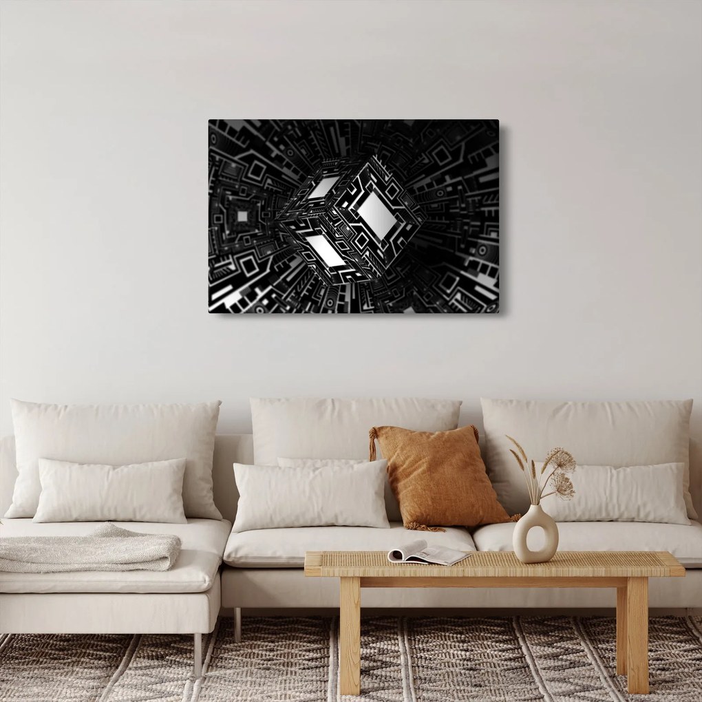 Absztrakt kockák képe (90x60 cm)