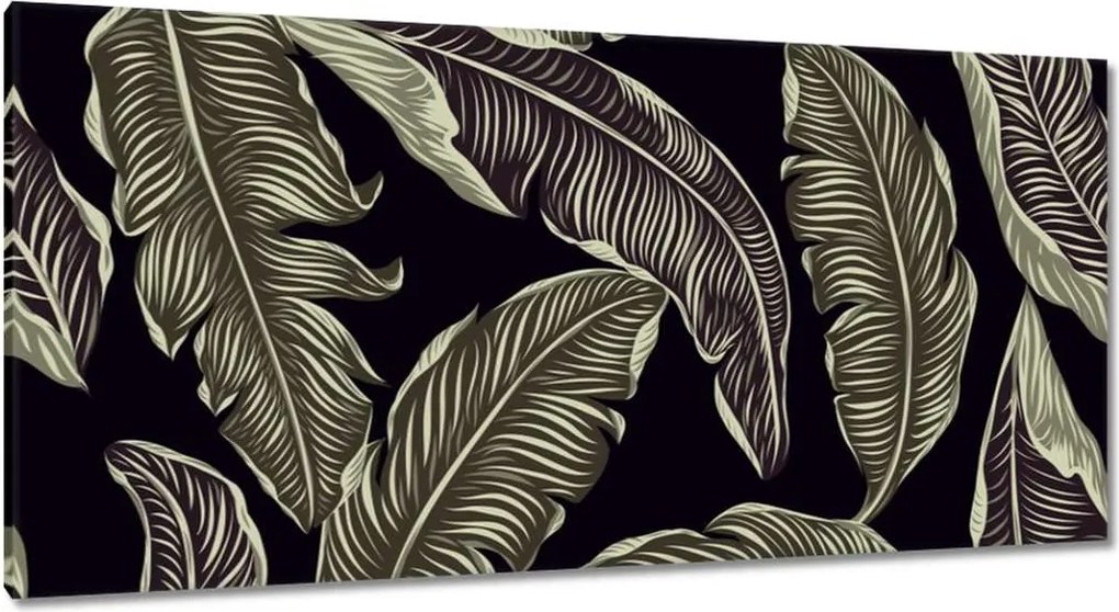 Vászonkép 115x55 Trópusi levelek Levelek