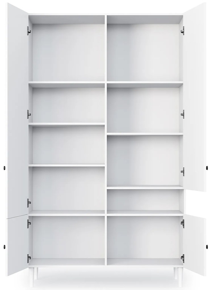 Ruhásszekrény DULLUM 120x205cm, fehér