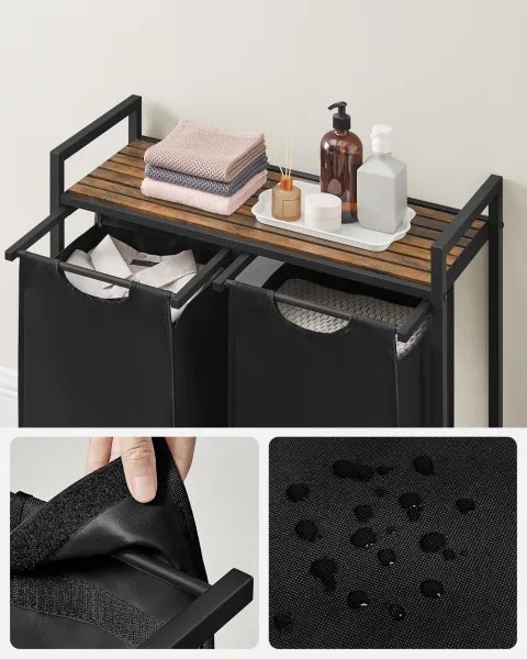 REX szennyeskosár barna/fekete