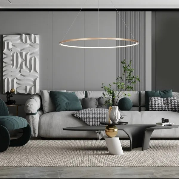 LED csillár SATURNO LED/65W/230V, 120 cm, IP44, arany