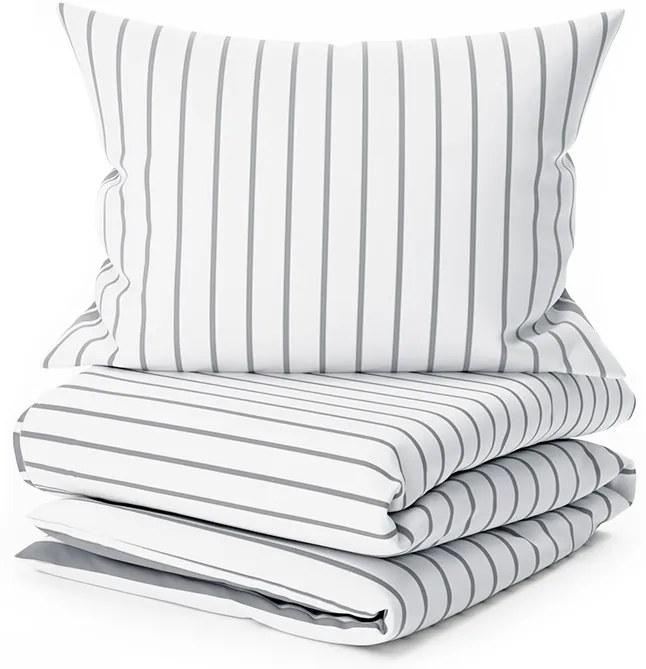 Renforcé pamut ágynemű CAPRIVI szürke hotelszéllel Ágyneműhuzat mérete: 70 x 90 cm | 140 x 200 cm