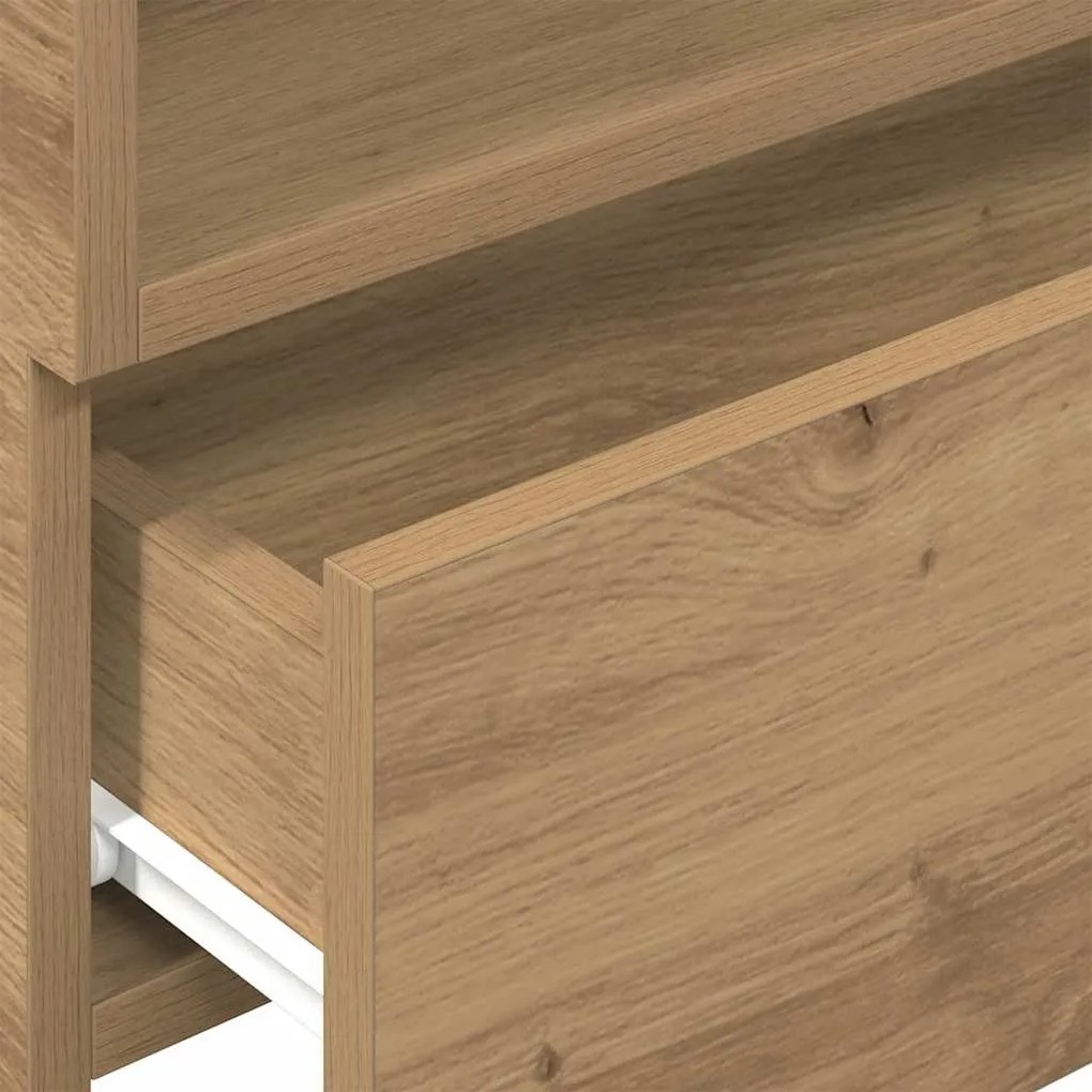 2 db kézműves tölgy fali szerelhető éjjeliszekrény 45x26x28,5cm