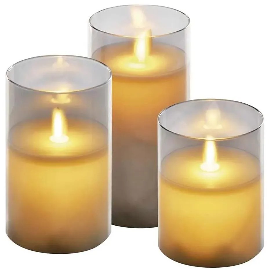 3 darabos LED gyertya szett LED/6xAA