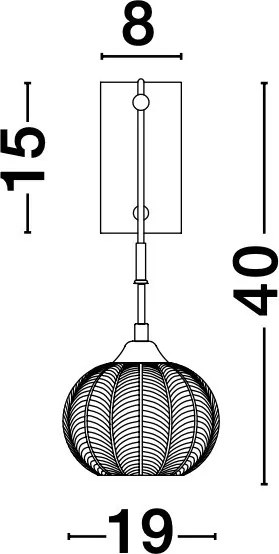 Fali Lámpa Arany VARIO NOVA LUCE 9191545