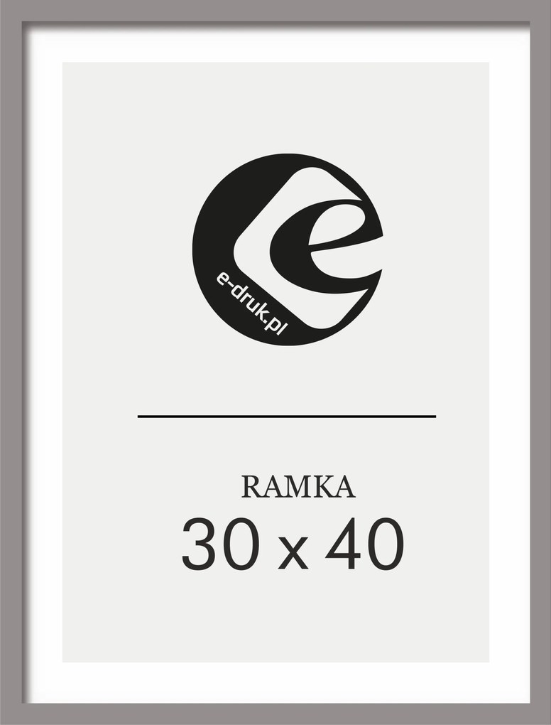 Képkeret 30x40 Szürke plexi képkeret mdf ajándéknak